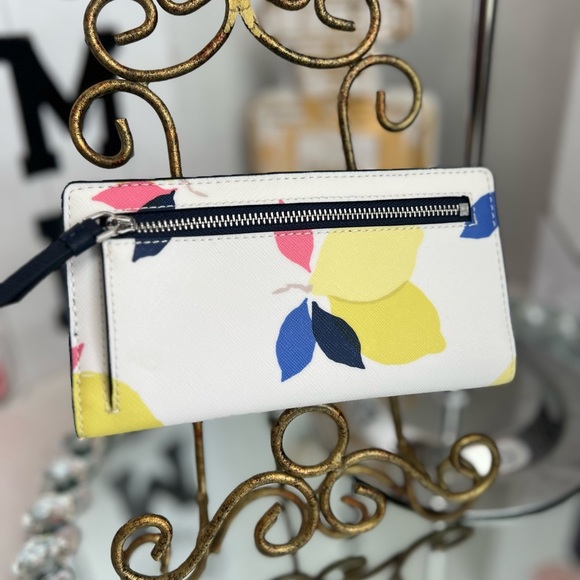 KATE SPADE NWOT Cameron Lemon Zest WLRU6141 Large Slim Bifold Wallet - Picture 10 of 10